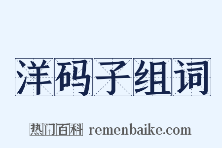 洋码子组词是什么意思的图片